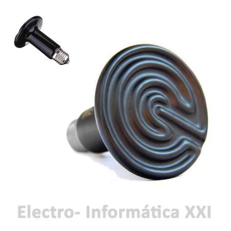 Lámpara Bombilla de Calor Ceramica Negra 150W Incubadoras Nacedoras Terrarios