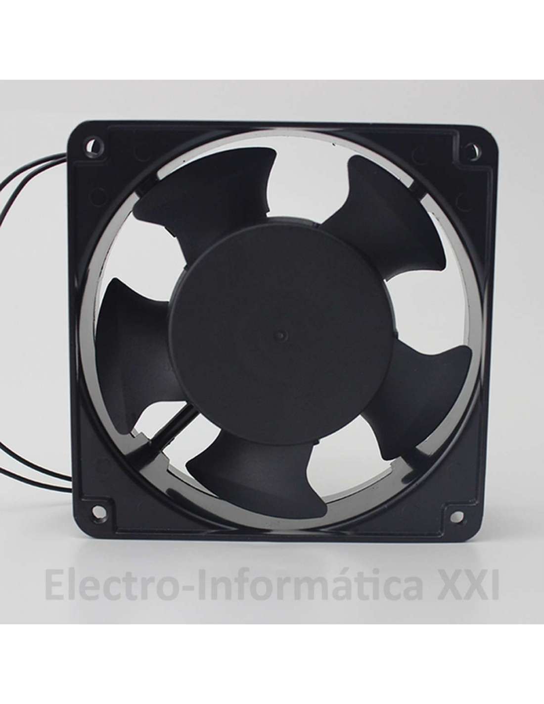 Ventilador para estufa de aluminio anodizado con un acabado en color negro  Vida XL 51238